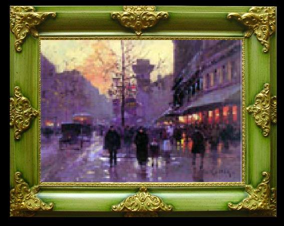 framed  unknow artist Paris Street, Ta119-2